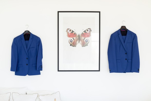 blue suit jackets for the groom