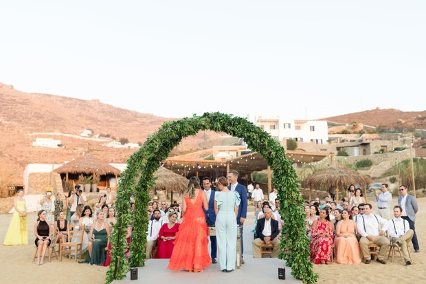 beach wedding in Mykonos