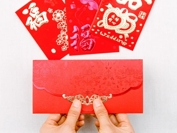 gold and red envelopes