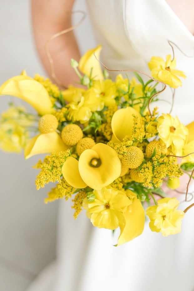 bright yellow wedding bouquet