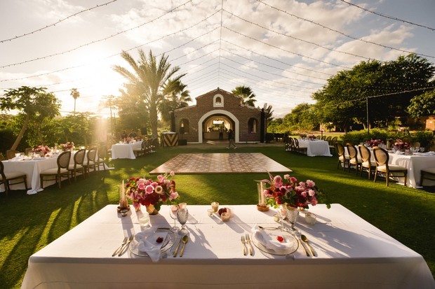 outdoor wedding reception