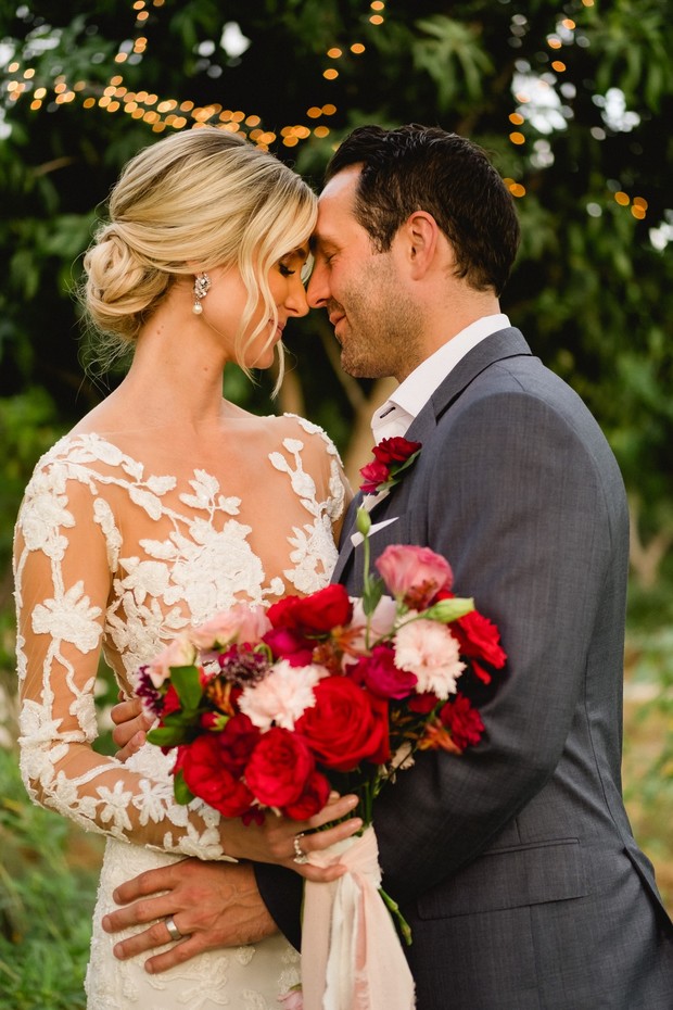 gorgeous red and gold wedding