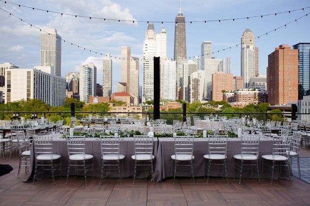 Chicago skyline wedding