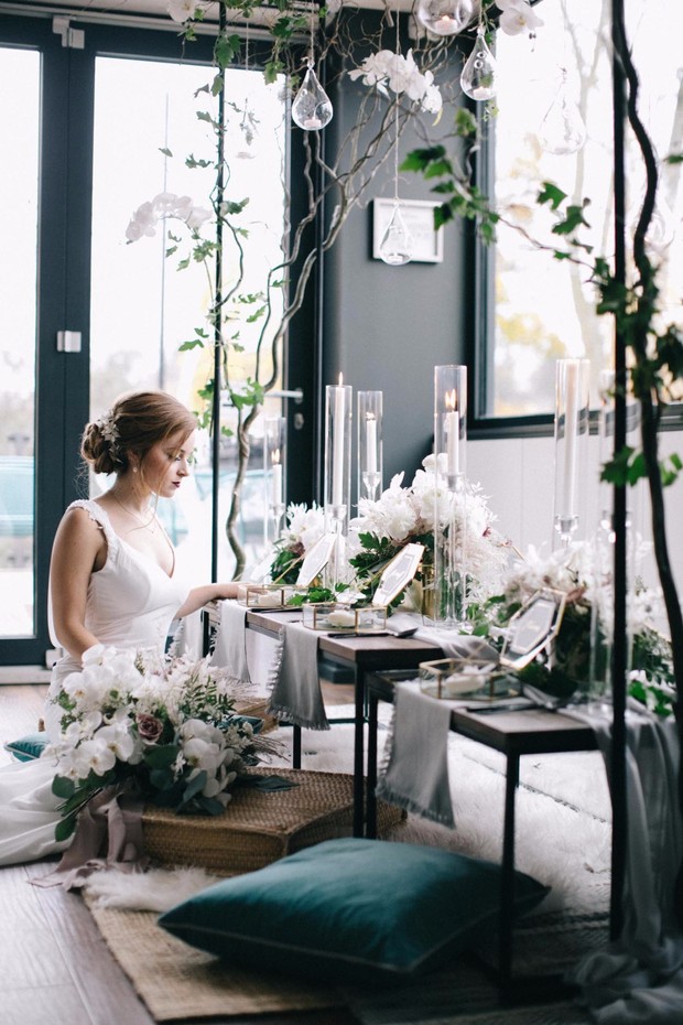 floor hight wedding table with elegant style