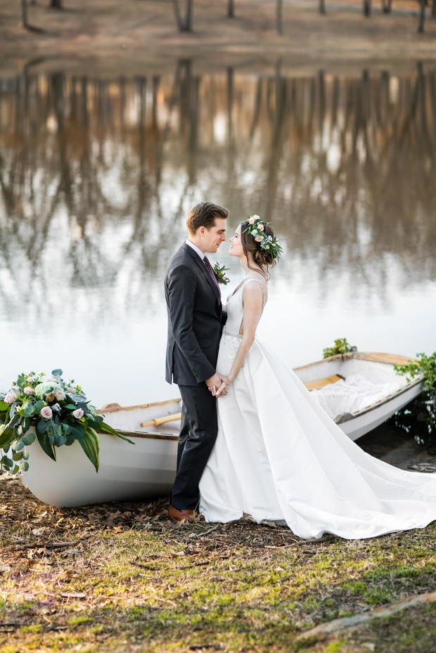 romantic lakeside wedding inspiration