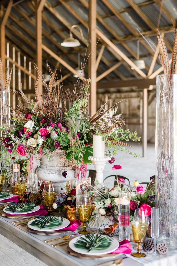 boho wedding reception table