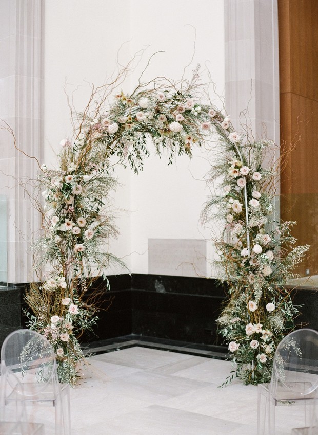 floral wedding arbor