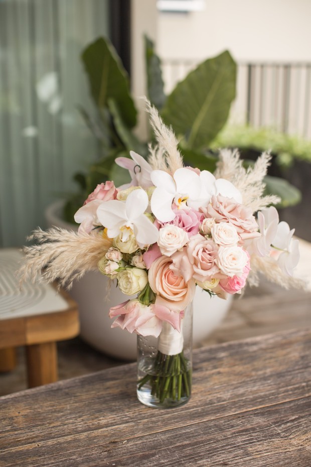 blush and pink bridal bouquet