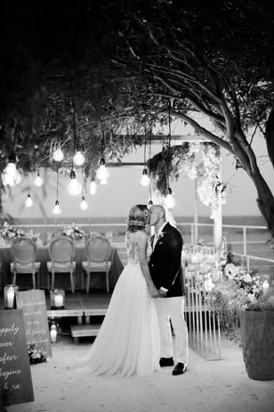 sweet black and white wedding photo