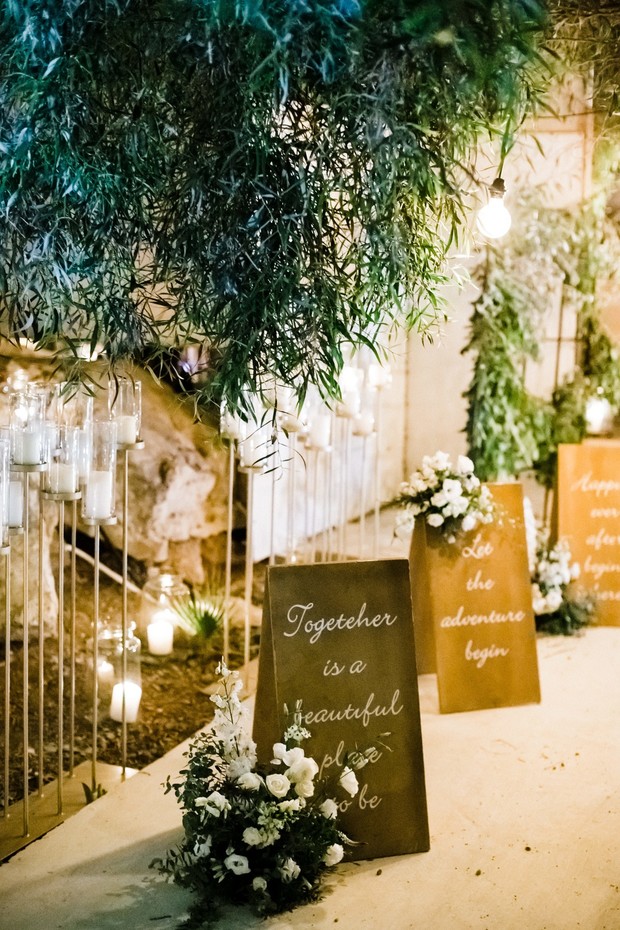 wedding signs and reception entrance