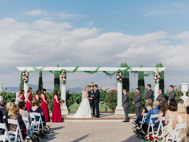 outdoor ceremony at Mount Palomar Winery