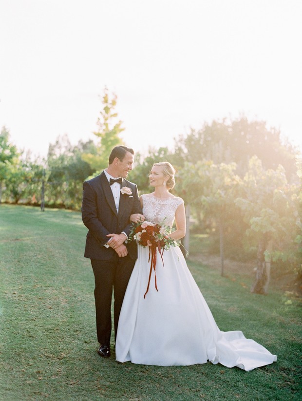 gorgeous red winery wedding
