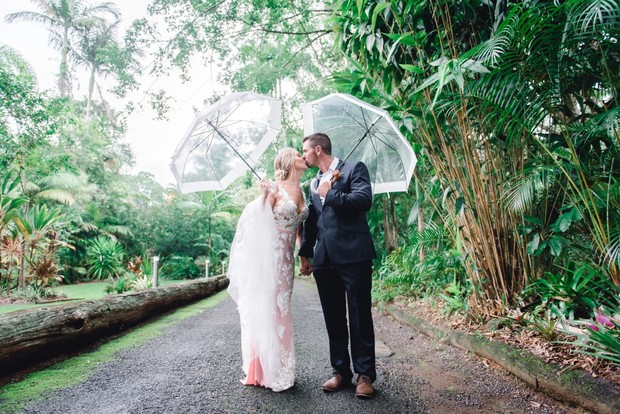 umbrella wedding photo