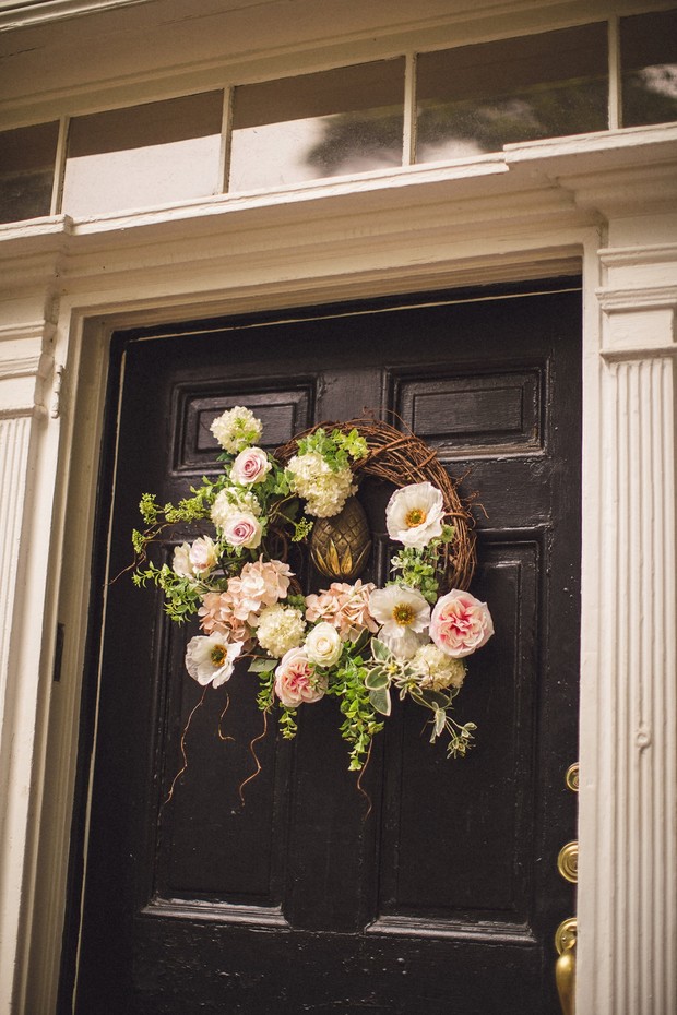 floral door wreath
