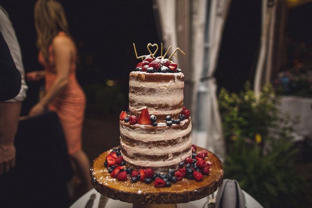 nearly naked wedding cake