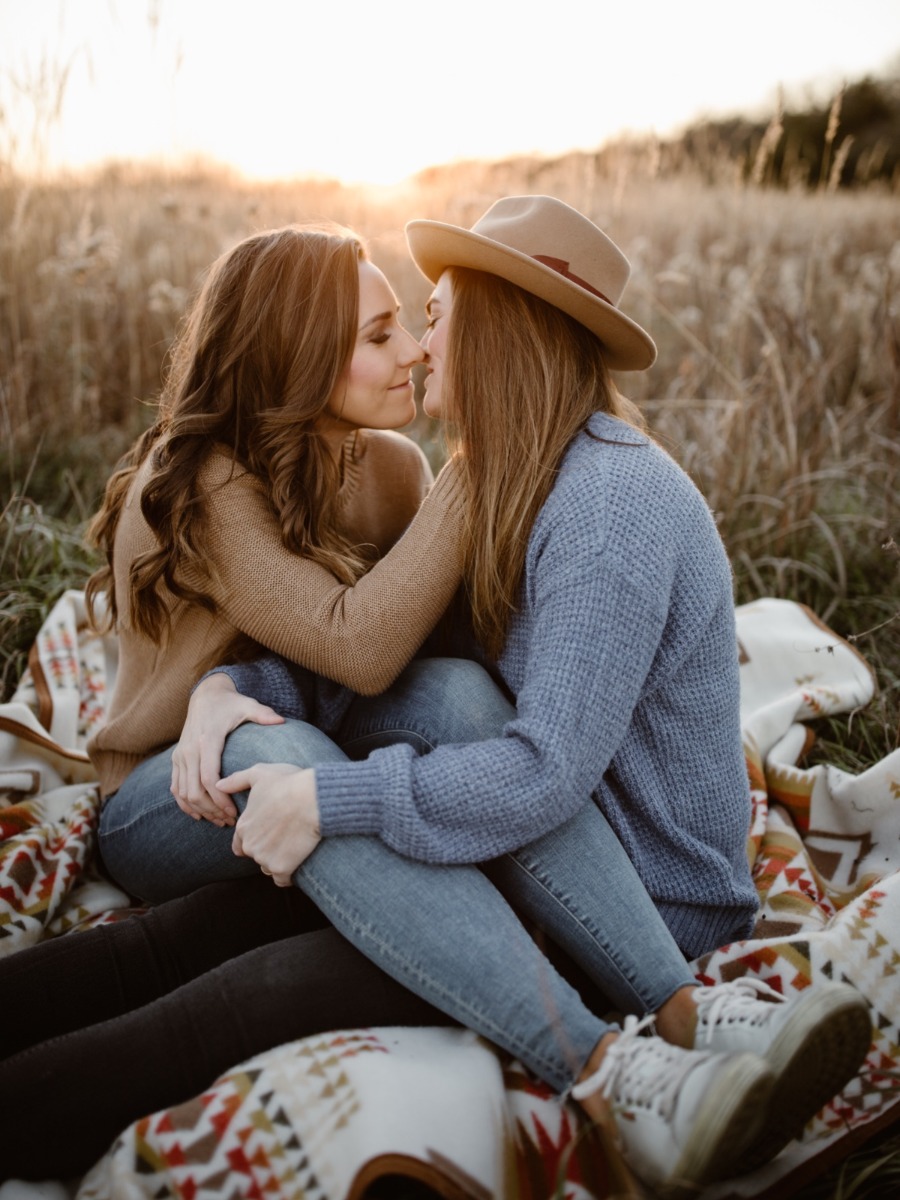 Relaxed Full Moon Campfire Engagement Session