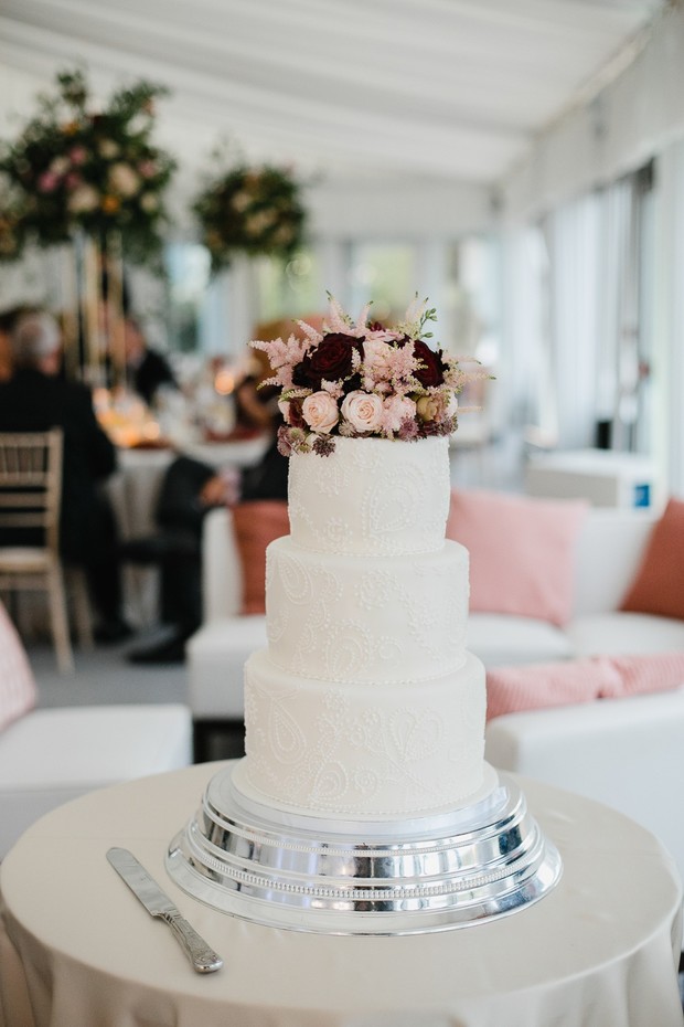 gorgeous white wedding cake