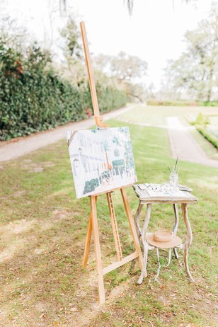 live painting for a wedding