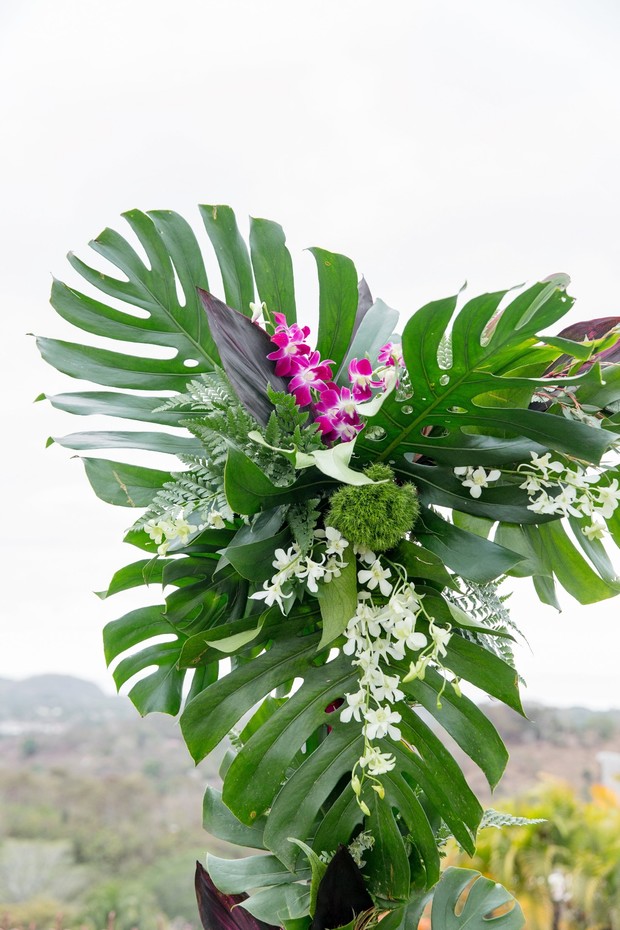 tropical wedding florals