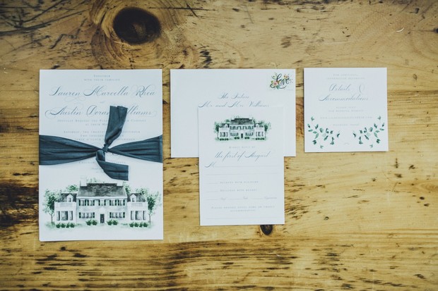 hand-painted wedding invitations