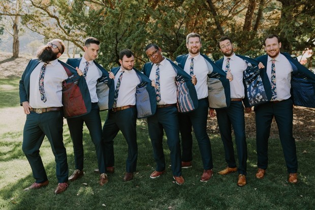 groomsmen jackets with unique liners