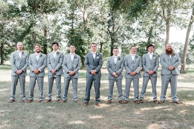 groomsmen in grey
