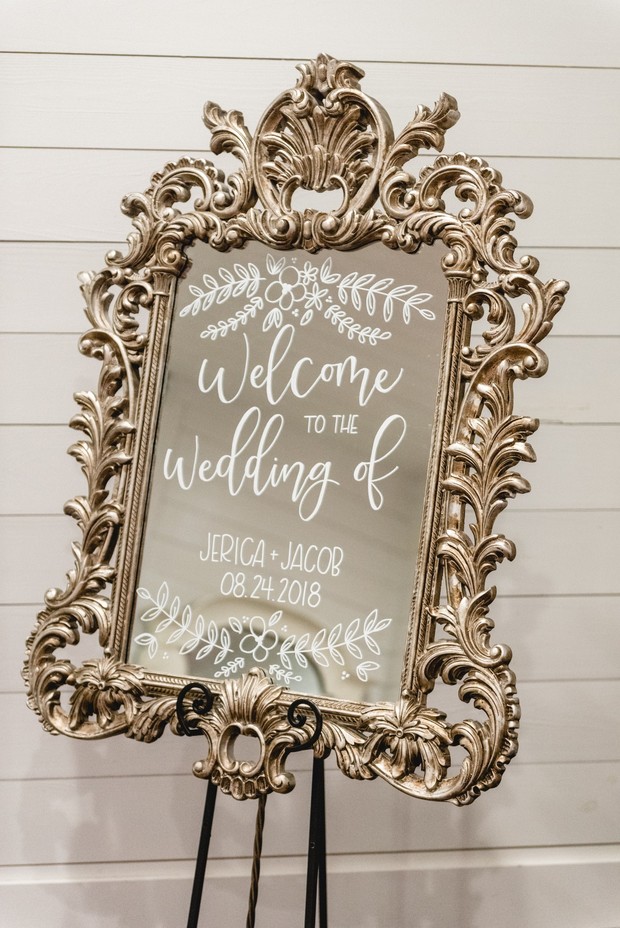 mirror wedding sign design