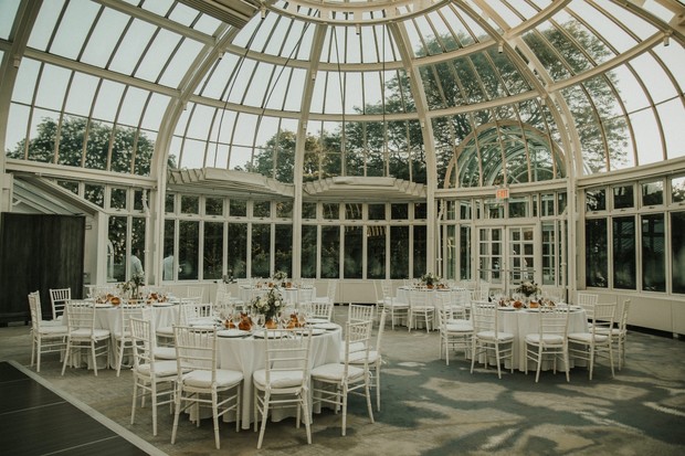 gorgeous reception at The Palm House at Brooklyn Botanic Garden