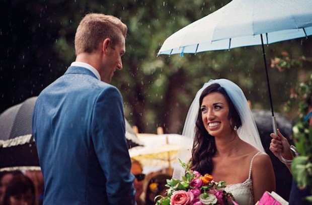 sweet rainy day wedding vows