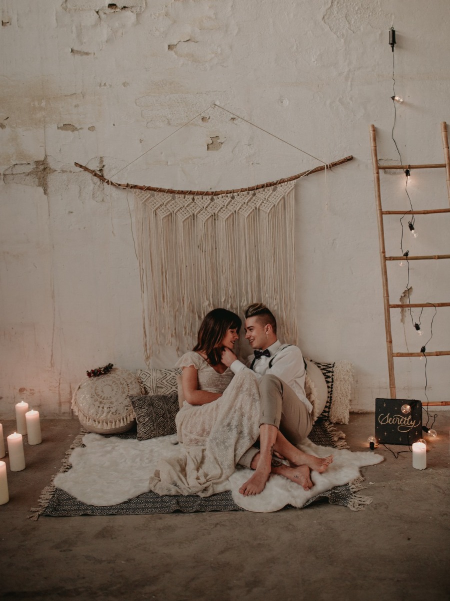 A Wildly Romantic Secret Wedding Inspiration