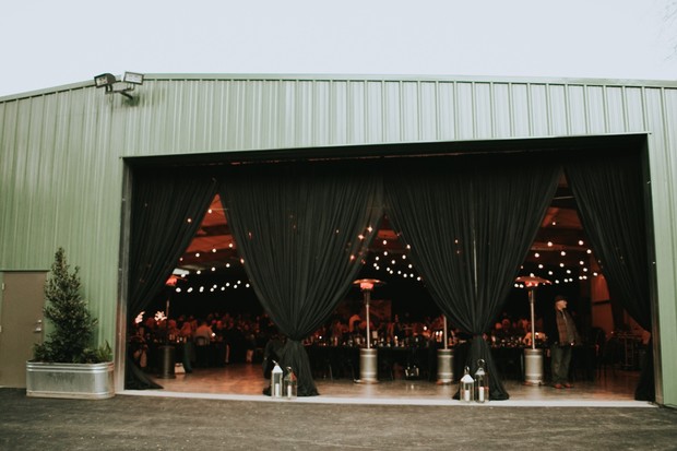 industrial wedding reception space