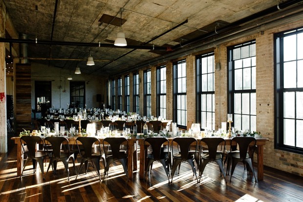 modern industrial wedding venue