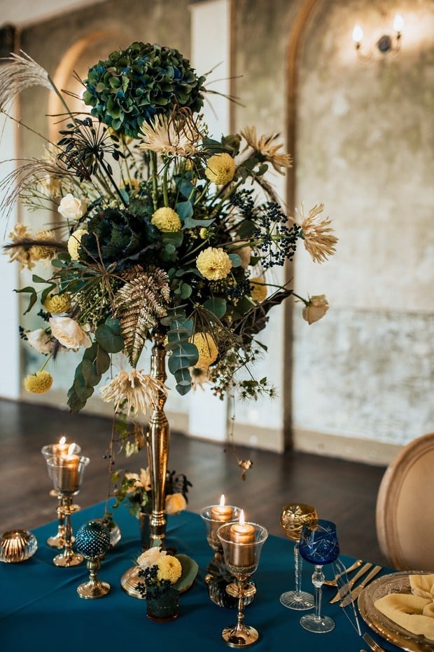 Opulent Blue and Gold Wedding Ideas
