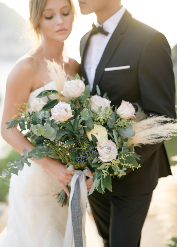 elegant rose wedding bouquet