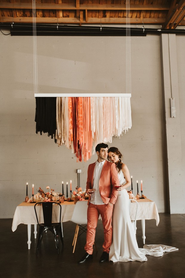coral and black wedding ideas