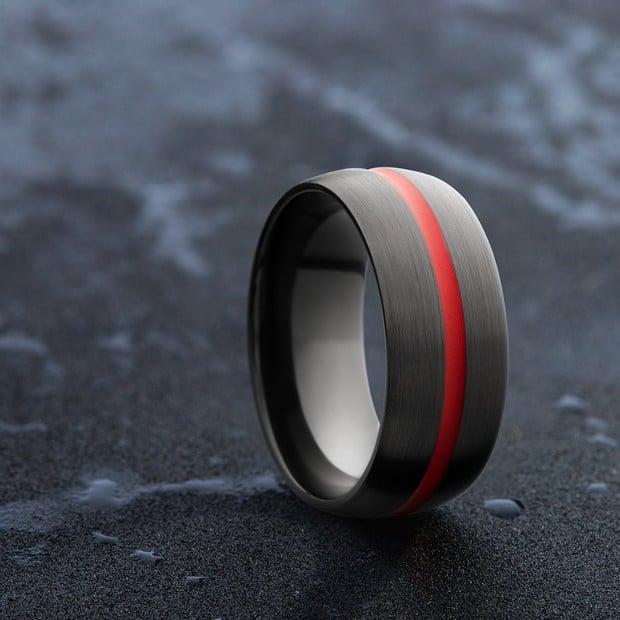 How to Add Some Color to Your Guyâs Wedding Band