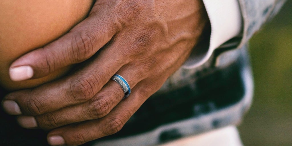 How to Add Some Color to Your Guy’s Wedding Band
