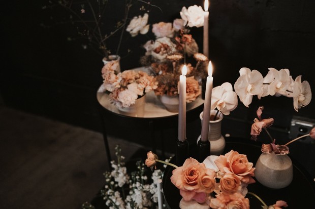 black and coral wedding ideas