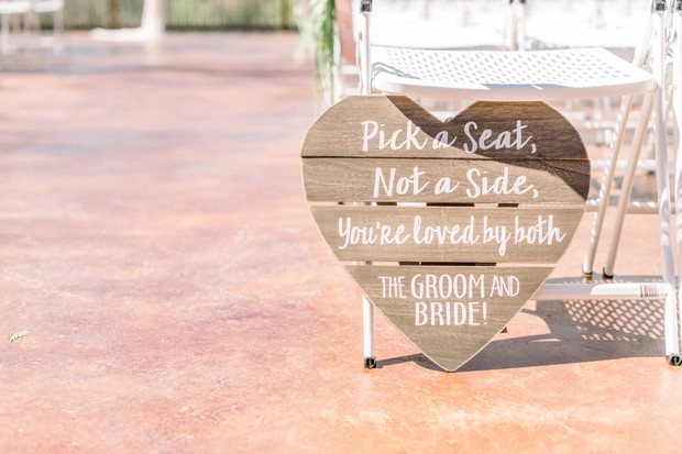 cute ceremony wedding sign