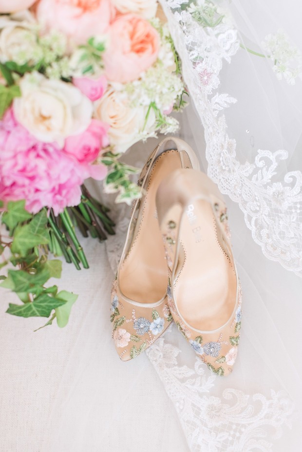 flower wedding shoes