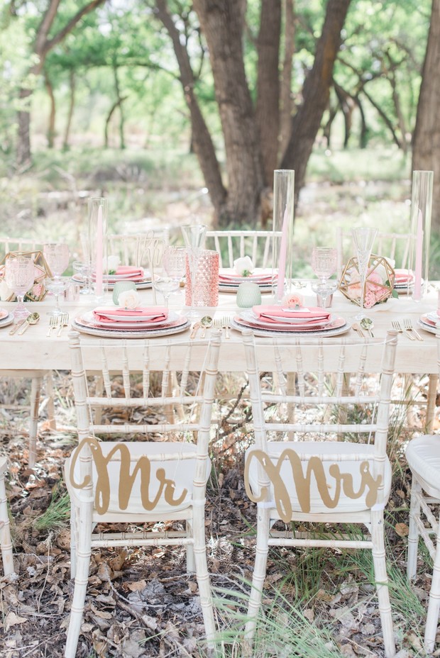 elegant and sweet pink wedding table