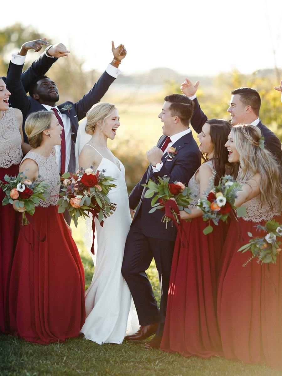 Navy and Red Industrial Boho Chic Wedding