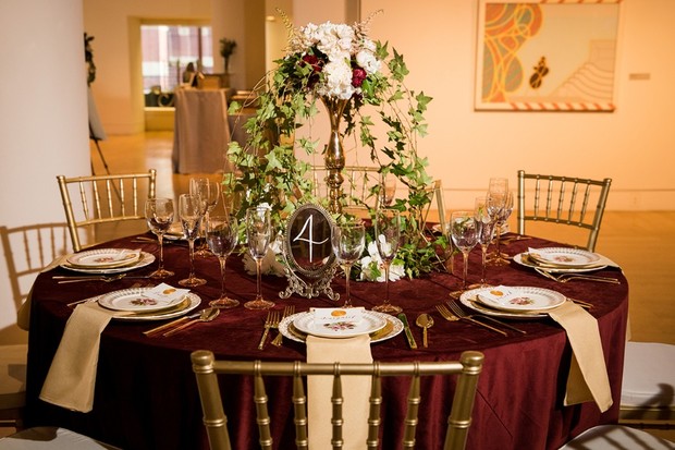 Wedding reception table design