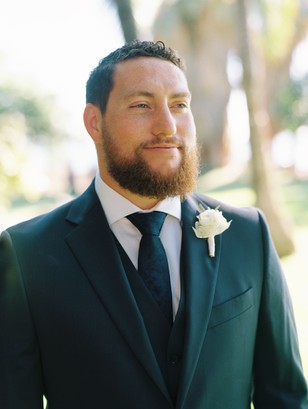 groom in classic suit