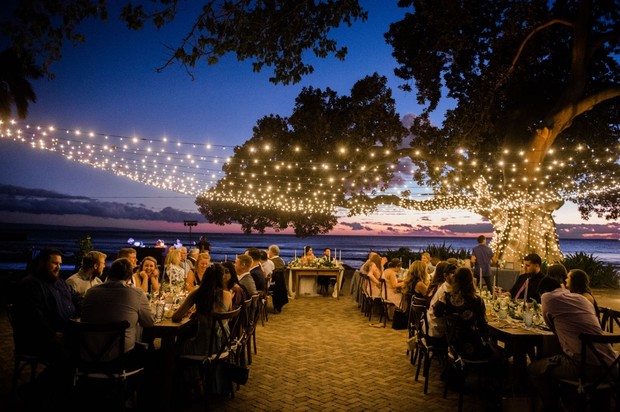romantic twinkle lights for your evening reception