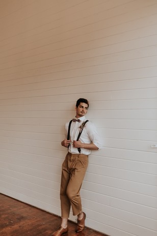 modern groom vibe with vintage touches