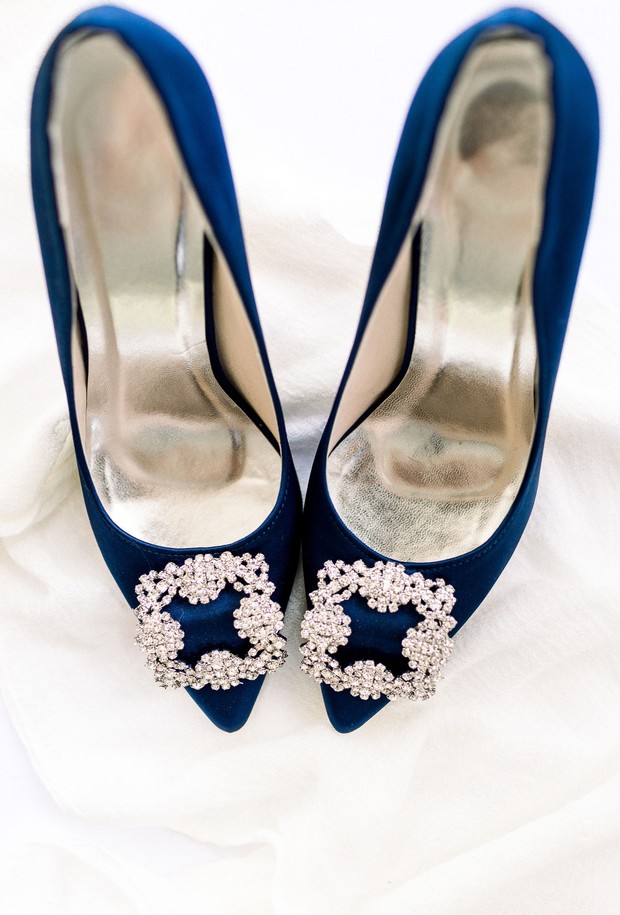 blue wedding heels
