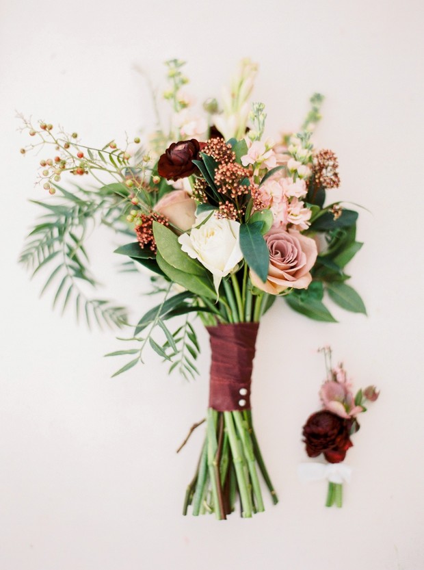 organic chic wedding bouquet