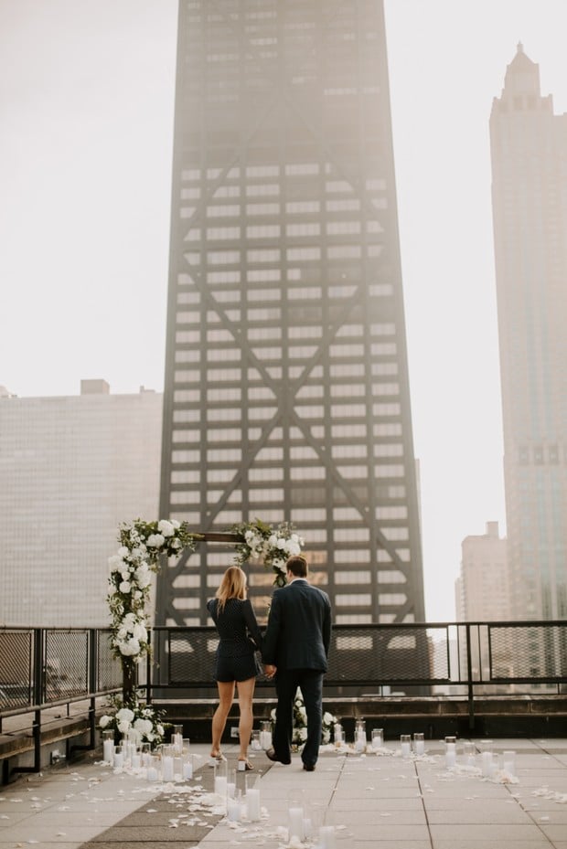 rooftop proposal spot in Chicago