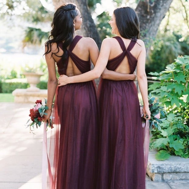 All the Wine Bridesmaids Dresses Weâve Be Thirsting After Lately